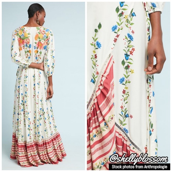 NWT Anthropologie Farm Rio Springtime Wrap Dress - Picture 4 of 4